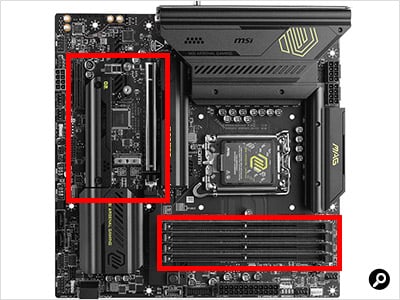 microATXマザーボードの例